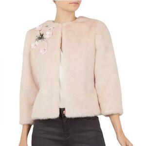 Ted Baker Blush Teddy Jacket with Floral Detail